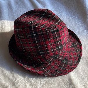 Red Plaid Fedora